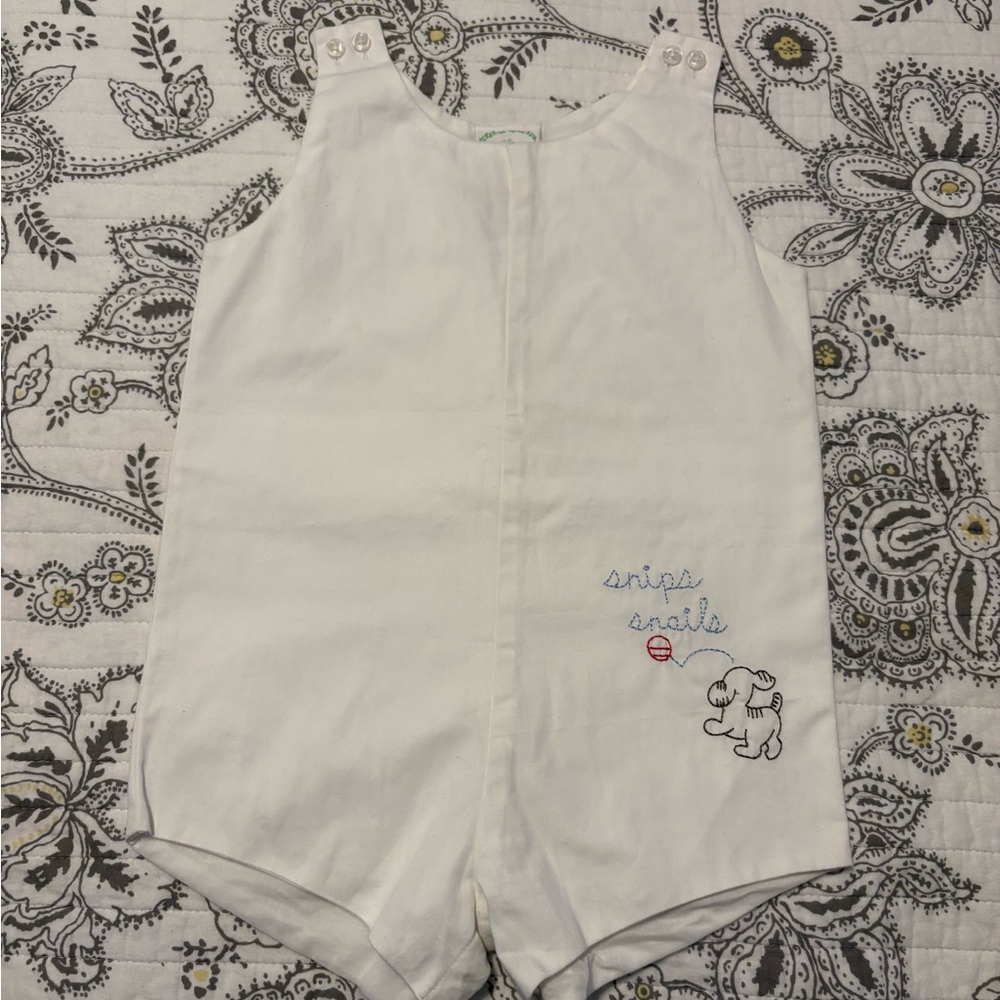 Snips, snails and puppy dog tails romper 4T